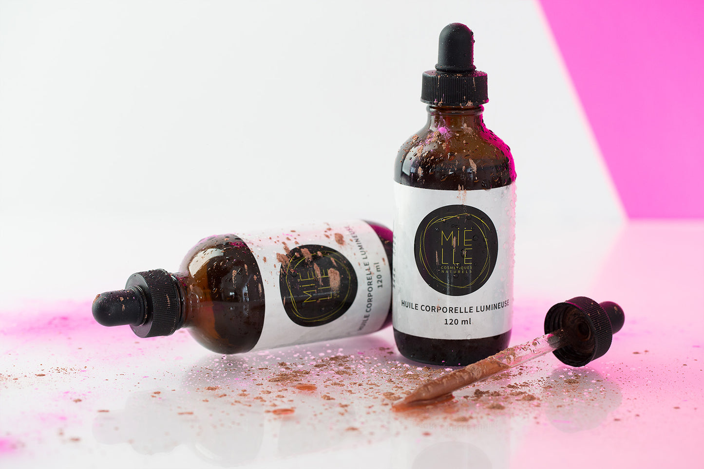 Huile corporelle lumineuse